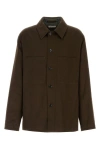 Lemaire Dark Brown Wool Padded Jacket In Brown