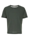 Lemaire Soft Silk T-shirt In Green