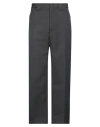 Lemaire Man Pants Charcoal Size 36 Polyester, Wool In Gray
