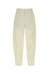 Lemaire Pant Cotton Blend Straight Leg In Brown
