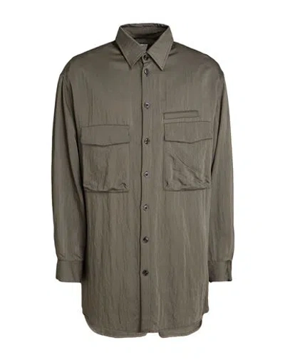 Lemaire Man Shirt Military Green Size 19 ¾ Viscose, Polyamide