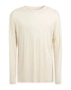 Lemaire Man T-shirt Beige Size M Silk In Neutral