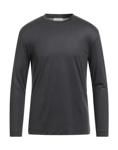 Lemaire Man T-shirt Charcoal Size Xs Silk In Gray