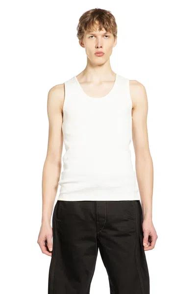 Lemaire Man  T-shirts & Tank Tops In White