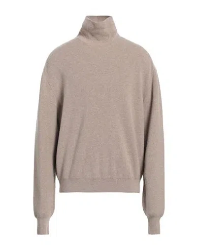 Lemaire Man Turtleneck Light Brown Size L Wool In Beige