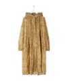 Lemaire Mantel Sheer Printed Raincoat In Nude