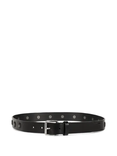 Lemaire Marguerite Belt 30mm In Vegetable Leather In Black
