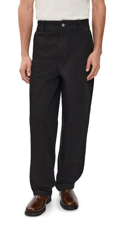 Lemaire Maxi Barrel Workwear Pants Black