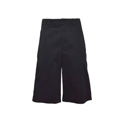 LEMAIRE MAXI BERMUDA IN BLACK COTTON LEMAIRE