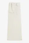 Lemaire Maxi Buttoned Wrap Skirt In Off-white