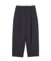 Lemaire Black Drawstring Pants In Wool Blend In Black