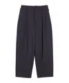 Lemaire Maxi Pleated Pants In Grey