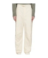 Lemaire Maxi Strap-up Casual Pants In White