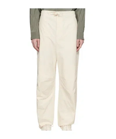 Lemaire Maxi Strap-up Casual Pants In White