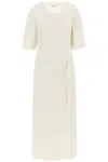 Lemaire Belted Rib Dress Light Cream In Neutro
