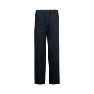 Pre-owned Lemaire Maxi Workwear Pants 'denim Indigo' | Blue | Men's Size 48