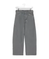 Lemaire Adjustable-waist-strap Jeans In Gray