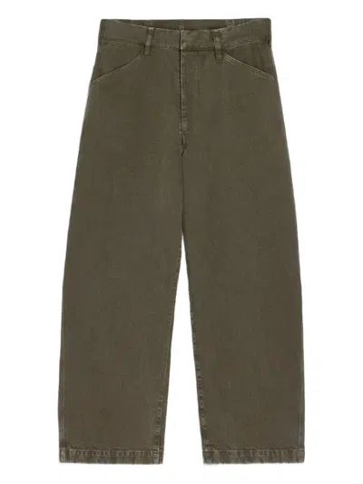 Lemaire Maxi Workwear Snow-wash Jeans In Green
