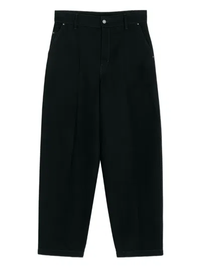 Lemaire Maxi Workwear Trousers In Black
