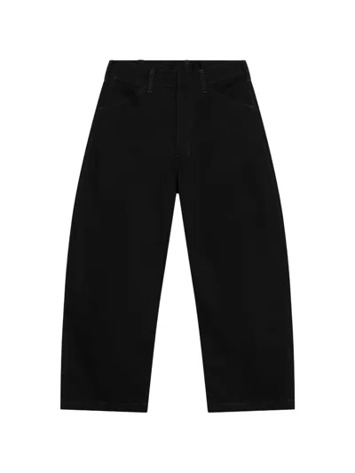 Lemaire Maxi Workwear Wide-leg Jeans In Black