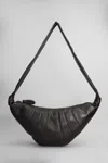 Lemaire Medium Croissant Soft Nappa Shoulder Bag In Brown