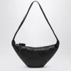 Lemaire Medium Croissant Leather Bag In Black