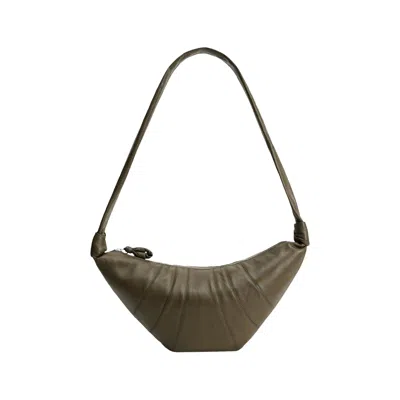 Pre-owned Lemaire Medium Croissant Bag 'dark Khaki' | Grey | Women's Size Onesize In Gray
