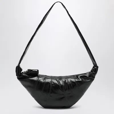 Lemaire Medium Croissant Bag In Forest Green Coated Cotton