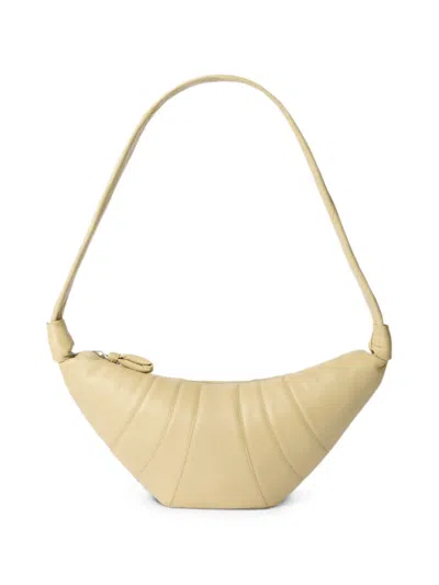 Lemaire Medium Croissant Bag In Leather In Neutrals