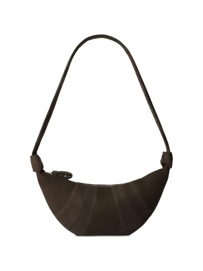 Lemaire Medium Croissant Bag In Nabuck In Brown