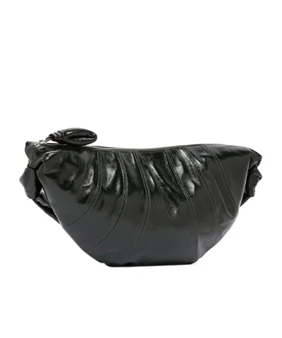 Lemaire Medium Croissant Croissant Horn Shoulder Bag In Black