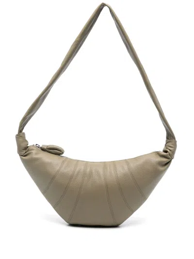 Lemaire Medium Croissant Cross Body Bag In Green