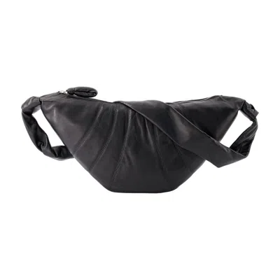 Lemaire Medium Croissant Crossbody In Black