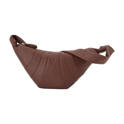 Lemaire Medium Croissant Crossbody In Brown