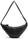 Lemaire Medium Croissant Leather Bag In Black