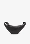 Lemaire Medium Croissant Leather Bag In Black