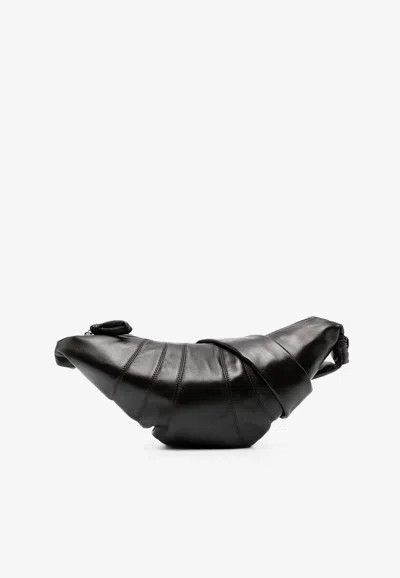 Lemaire Medium Croissant Nappa Leather Shoulder Bag In Brown