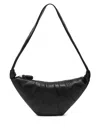 Lemaire Medium Croissant Leather Bag In Black