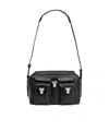 Lemaire Weekend Gear Leather Crossbody Bag With Pockets In Black