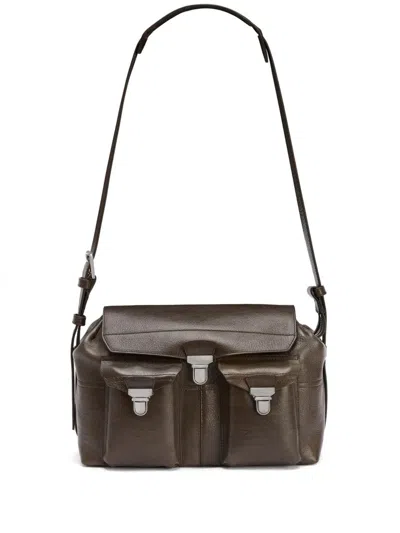 Lemaire Medium Gear Shoulder Bag Khaki Brown