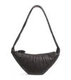 Lemaire Medium Grained Leather Croissant Shoulder Bag In Brown