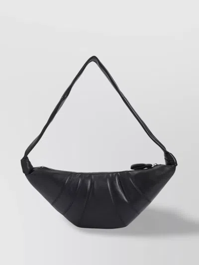 Lemaire Medium Lamb Leather Croissant Shoulder Bag In Black