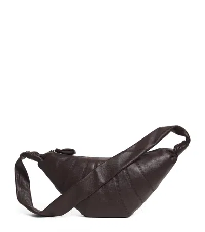 Lemaire Medium Leather Croissant Shoulder Bag In Brown