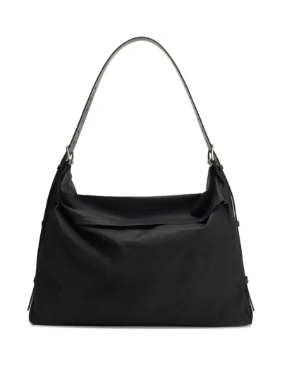 Lemaire Medium Leather-strap Pocket Bag In Black