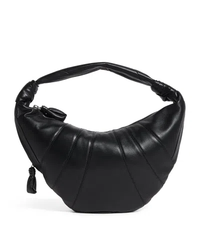 Lemaire Medium Nappa Leather Croissant Bag In Black