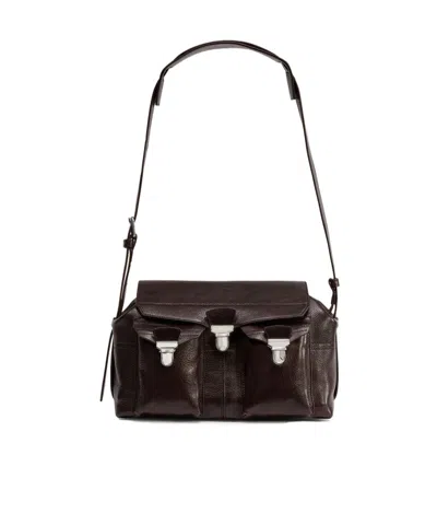 Lemaire Medium Shoulder Bag In Brown