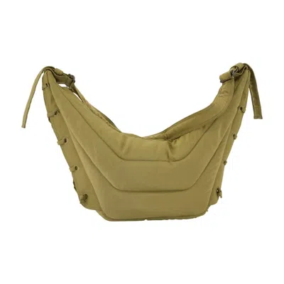 Lemaire Medium Soft Game Crossbody - Nylon - Khaki In Gold