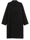Lemaire Mixed Color Effect Coat In Black