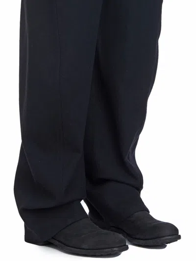 Lemaire Men's Belted Twisted Tailored Trousers In Black