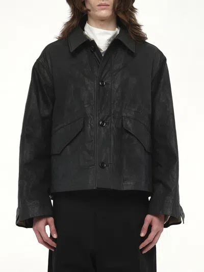 Lemaire Men's Biker Blouson Bomber Jacket In Black